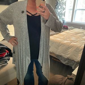 Bobeau gray soft cardigan with side button 2X/3X